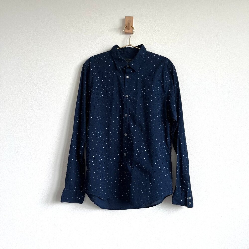 John Varvatos USA Navy w/ Stars Print Button Down Shirt - M